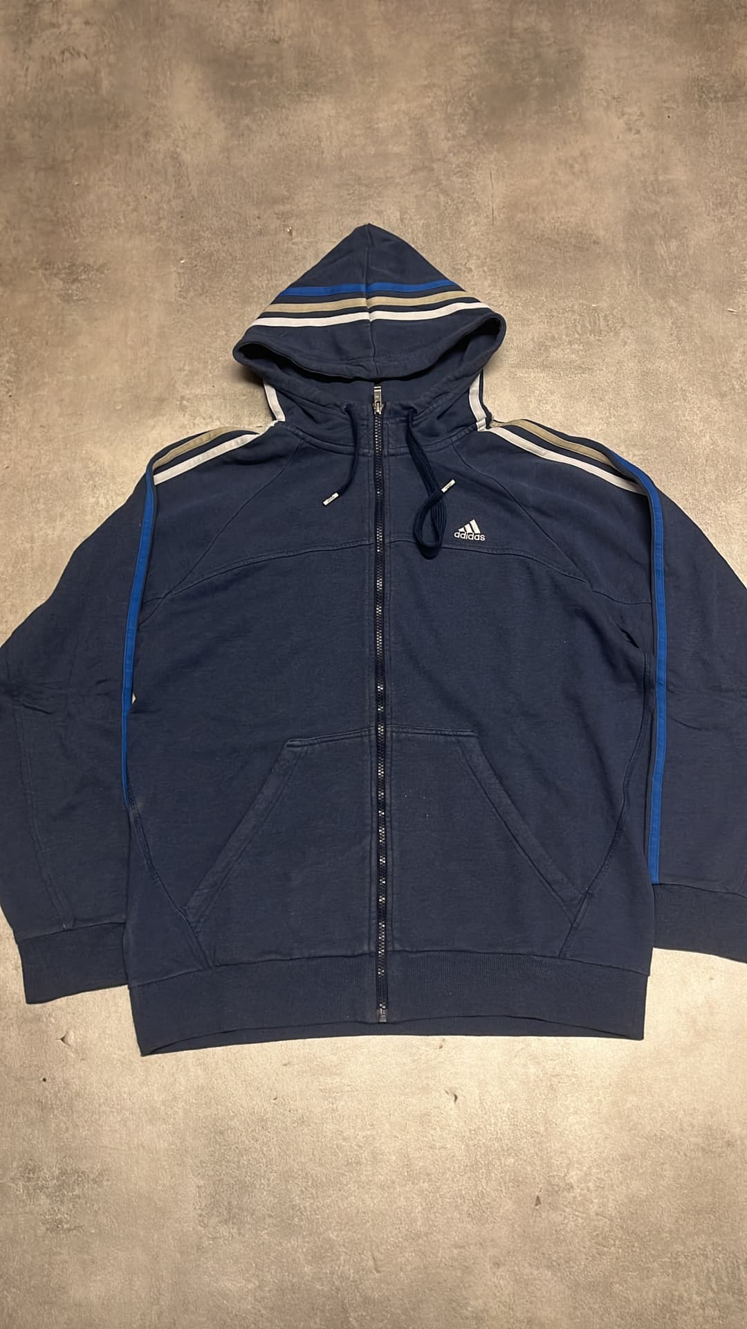 Adidas PE Zip-Up Navy/Blanc — 5