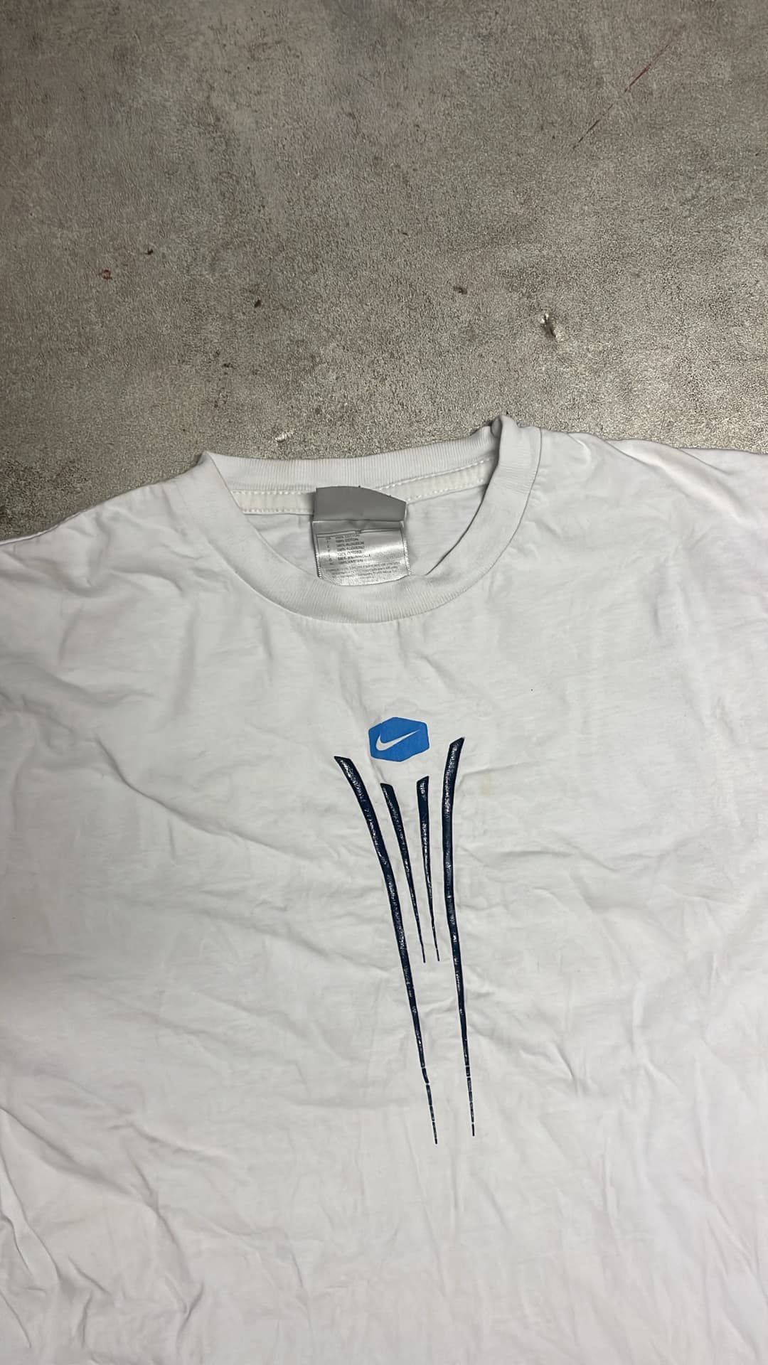 Nike Hex T-Shirt White/Navy — 3