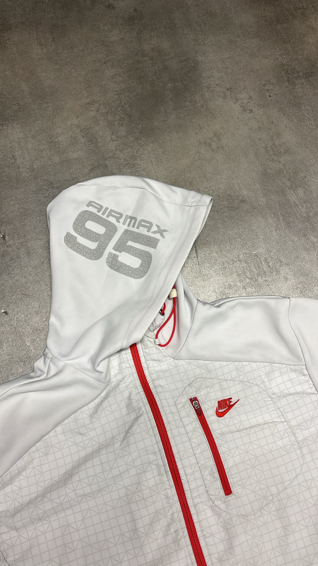 Nike Airmax 95 Zip-Up White/Red — 3