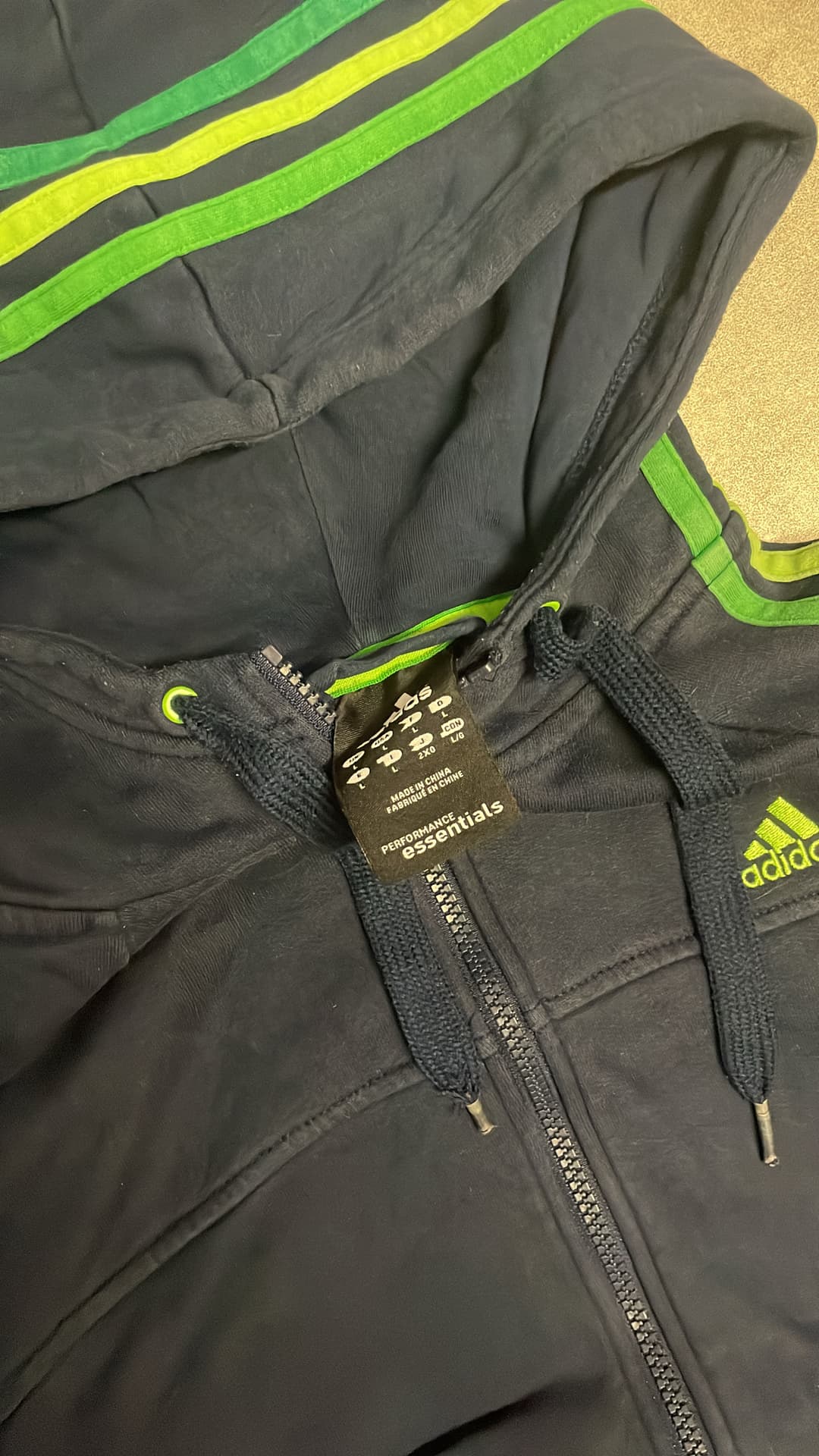 Adidas PE Zip-Up Navy/Green — 4