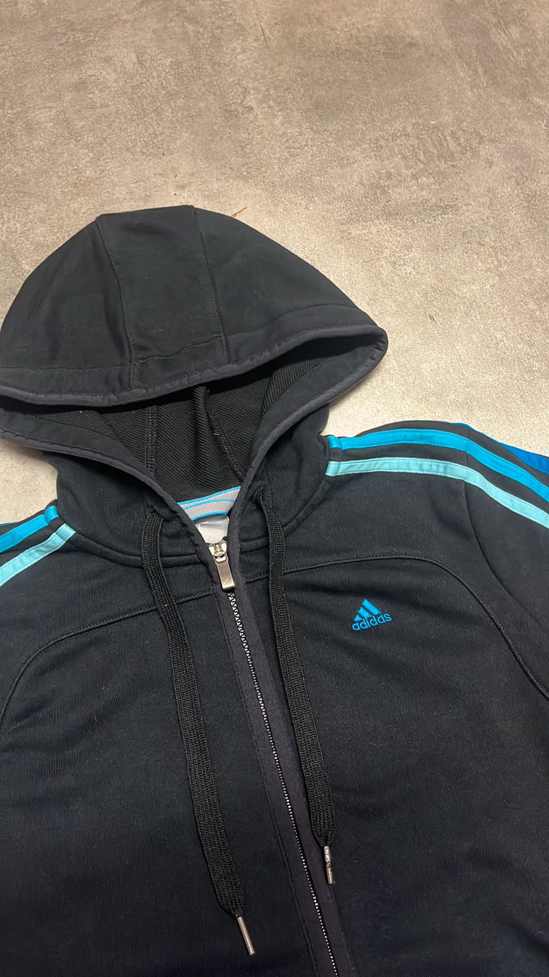 Adidas PE Zip-Up Black/Light-Blue — 3