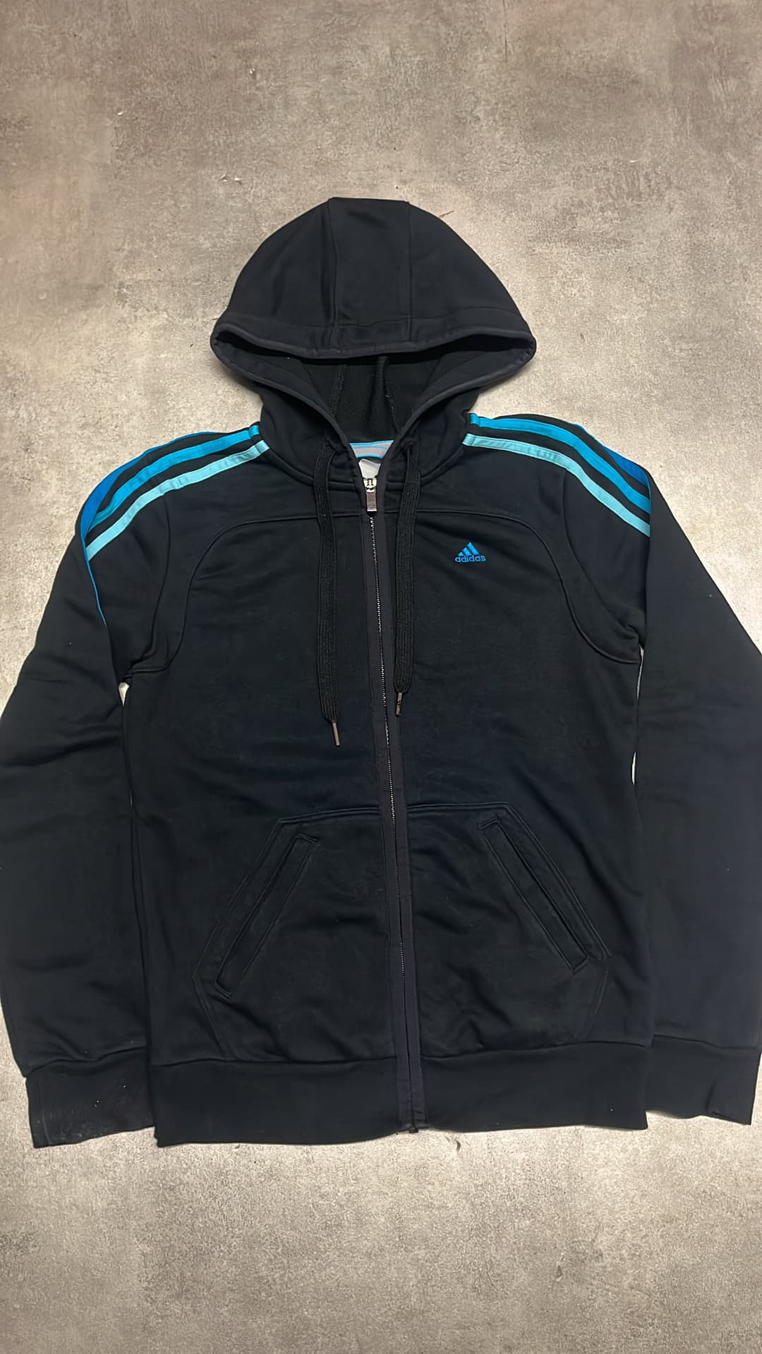 Adidas PE Zip-Up Black/Light-Blue — 4