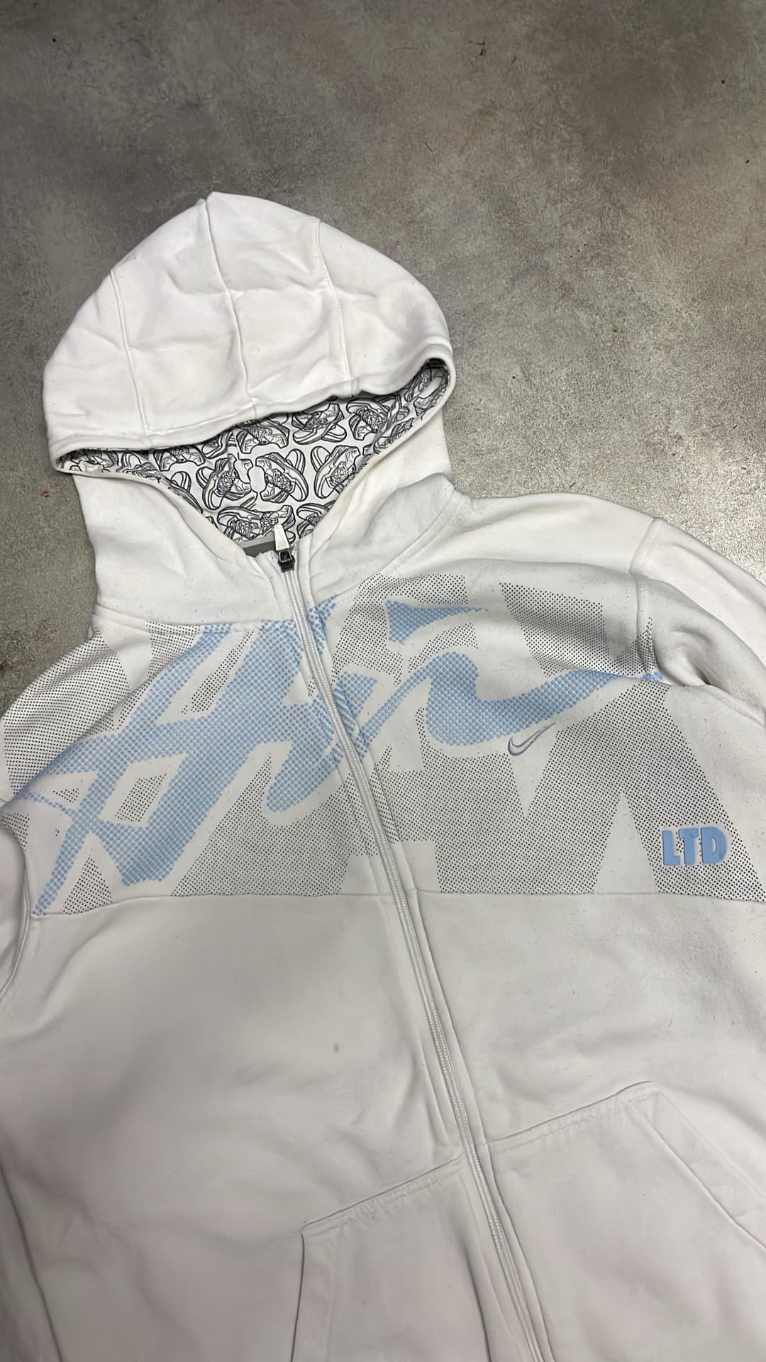 Nike Air Hoodie White/Light-Blue — 3