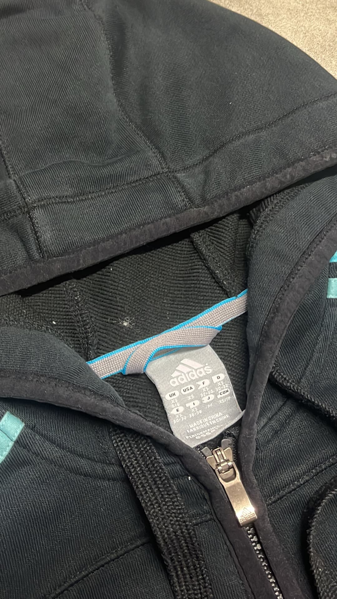 Adidas PE Zip-Up Black/Light-Blue — 4