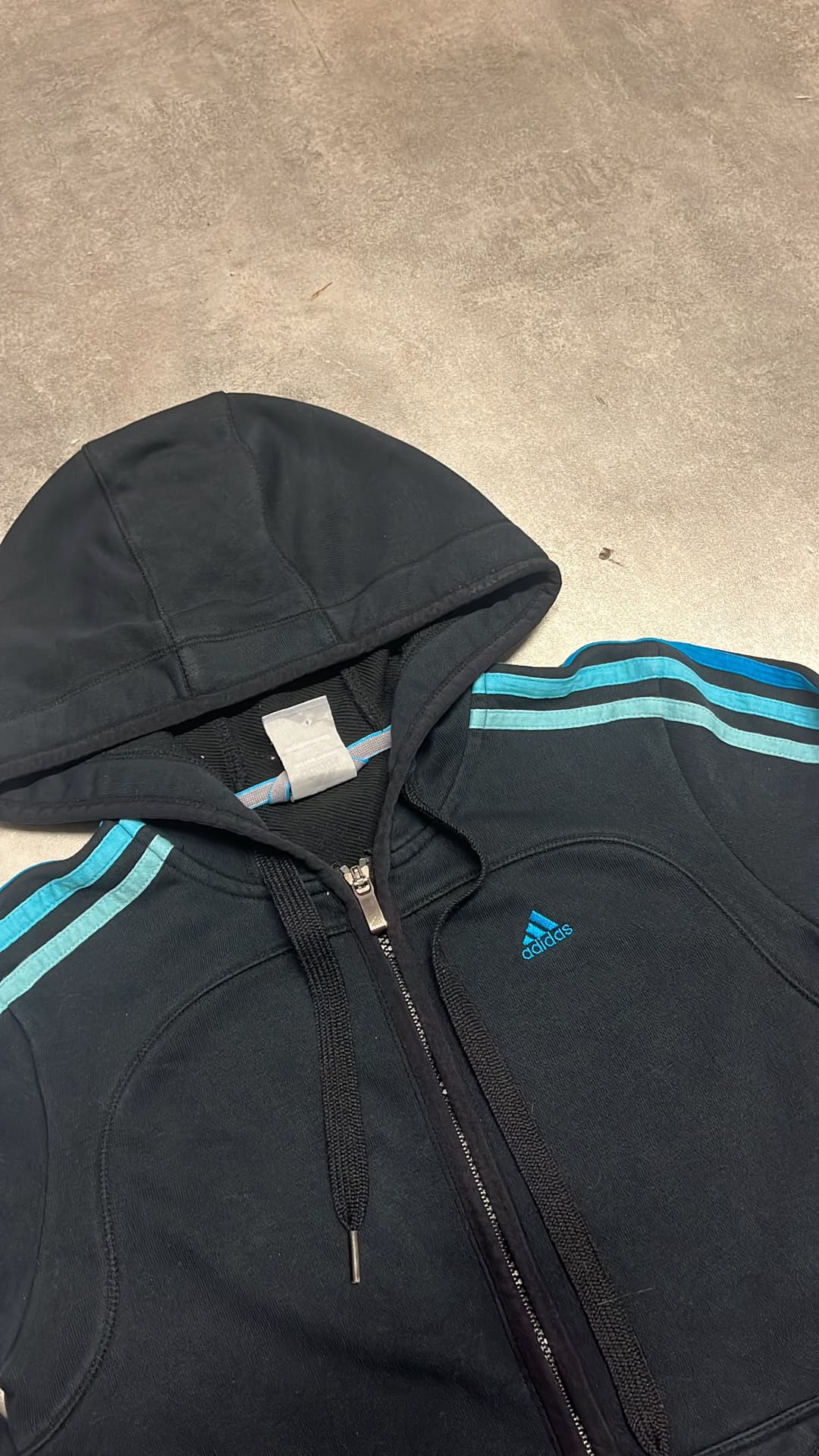 Adidas PE Zip-Up Black/Light-Blue — 3