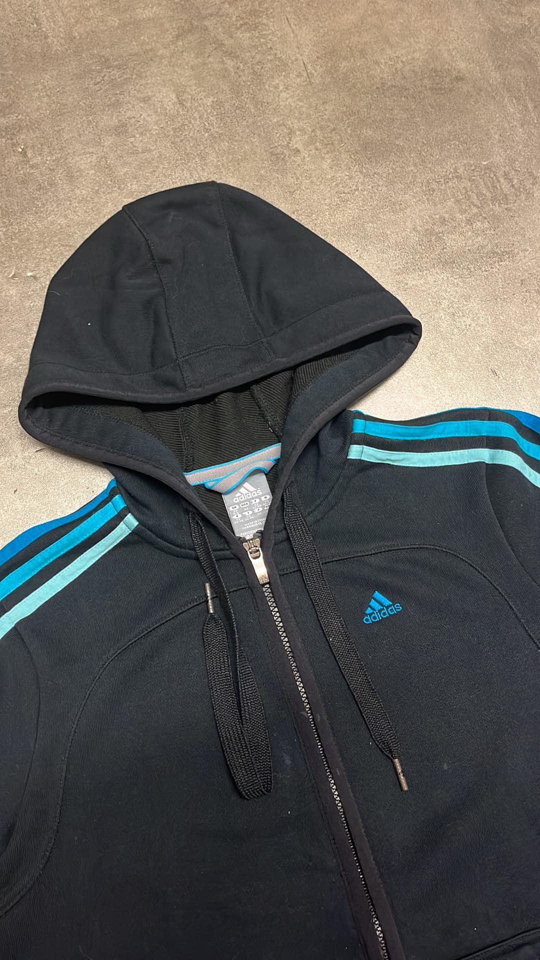 Adidas PE Zip-Up Black/Blue — 3