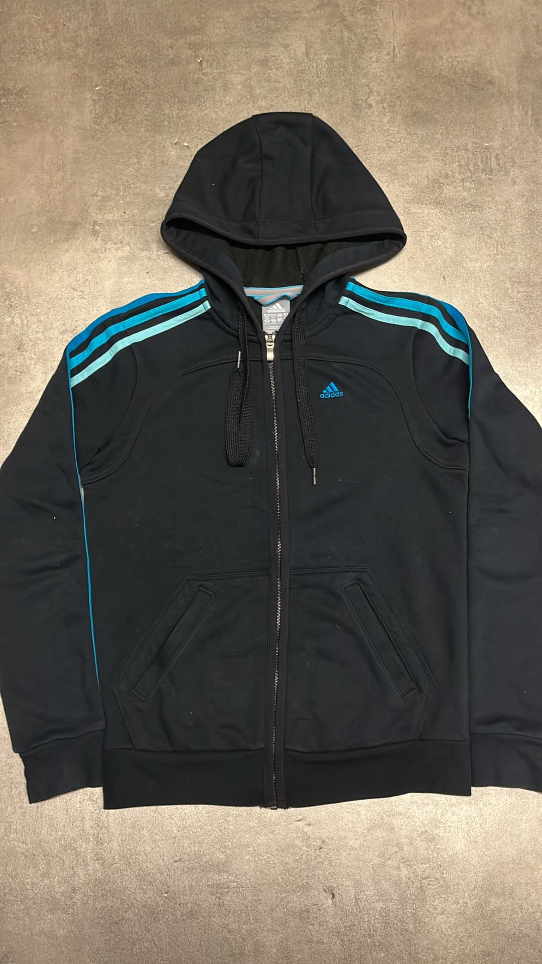 Adidas PE Zip-Up Black/Blue — 4