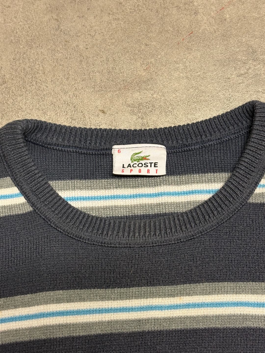 Lacoste Striped Sweater Navy — 3