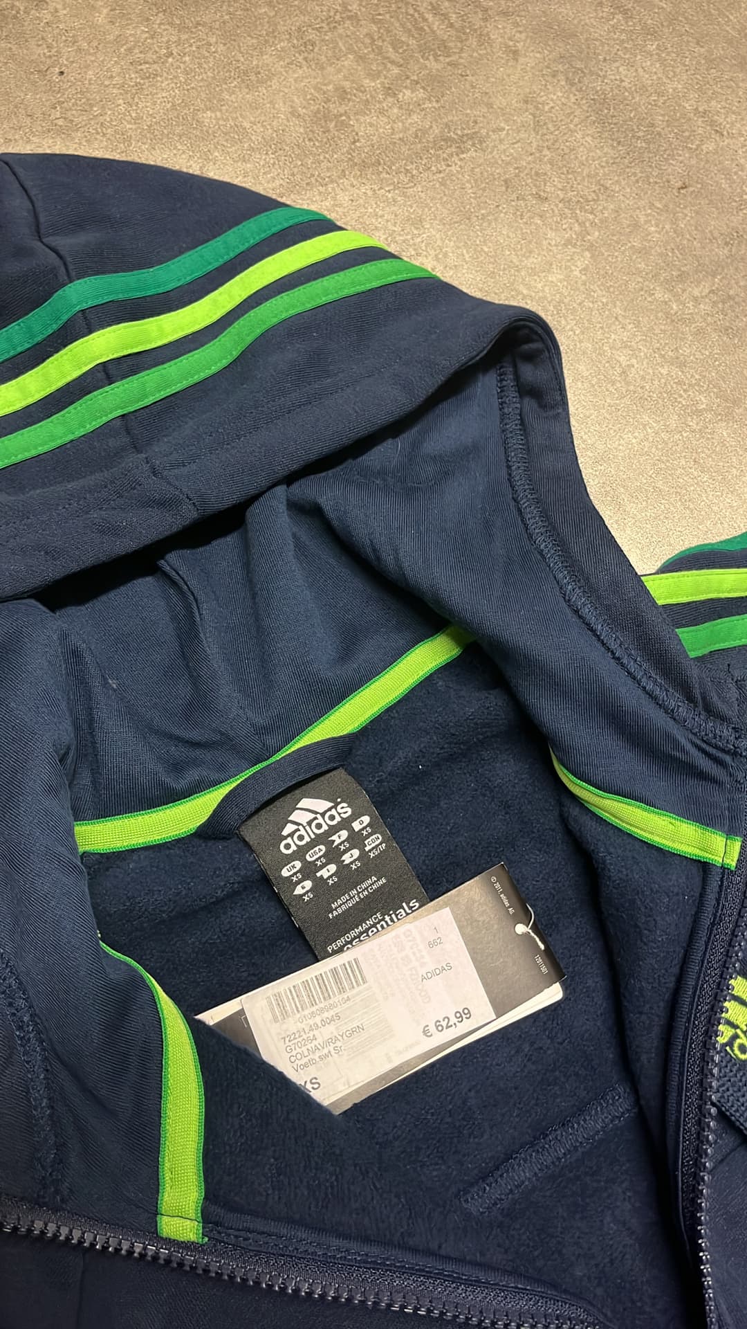 Adidas PE Zip-Up Navy — 4