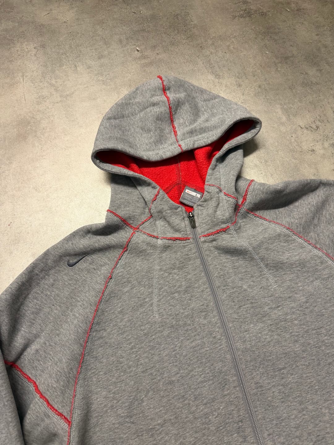Nike Training MP3 Zip-Up Grey/Red — 2