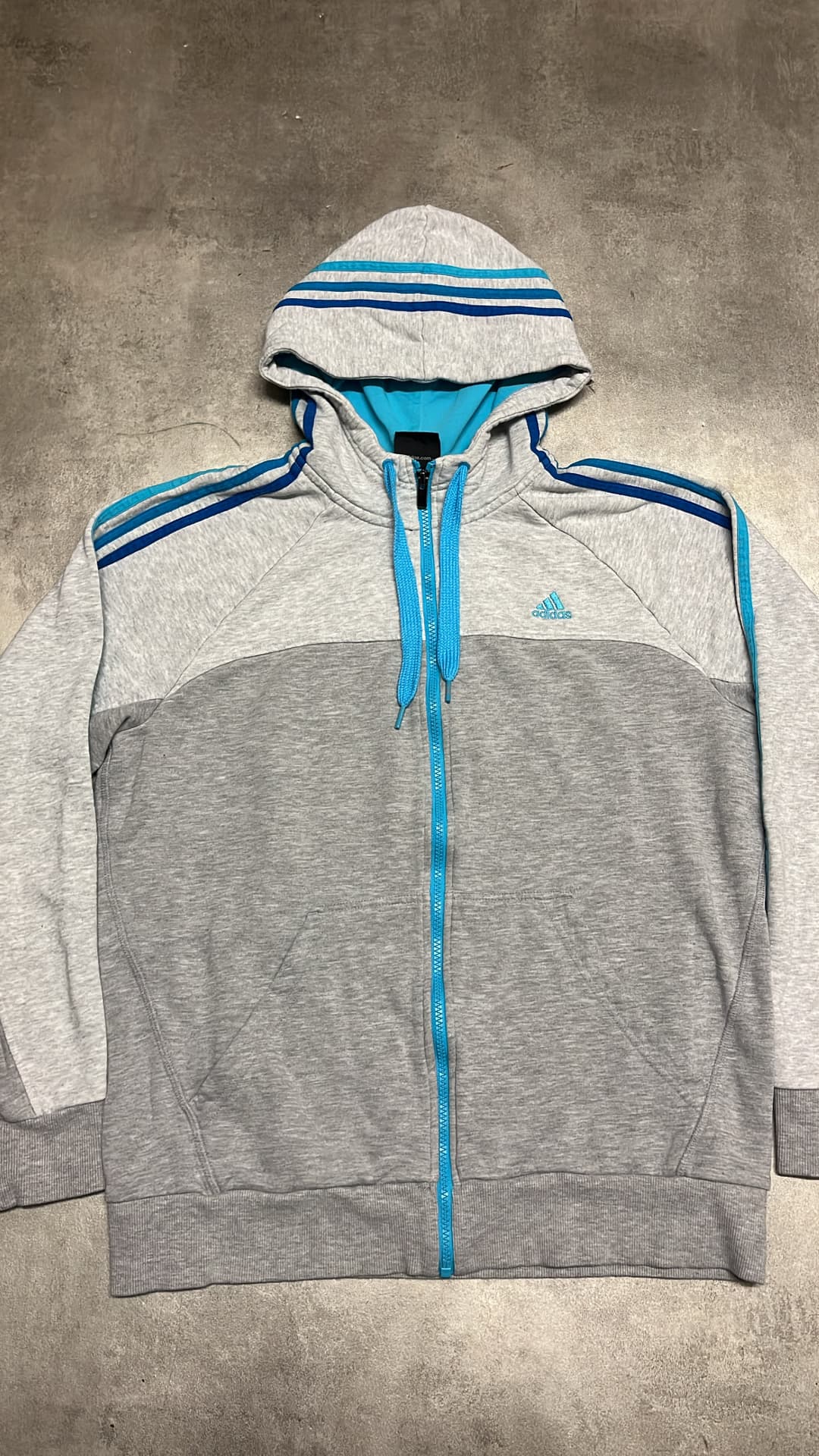 Adidas PE Zip-Up Grey/Blue — 4