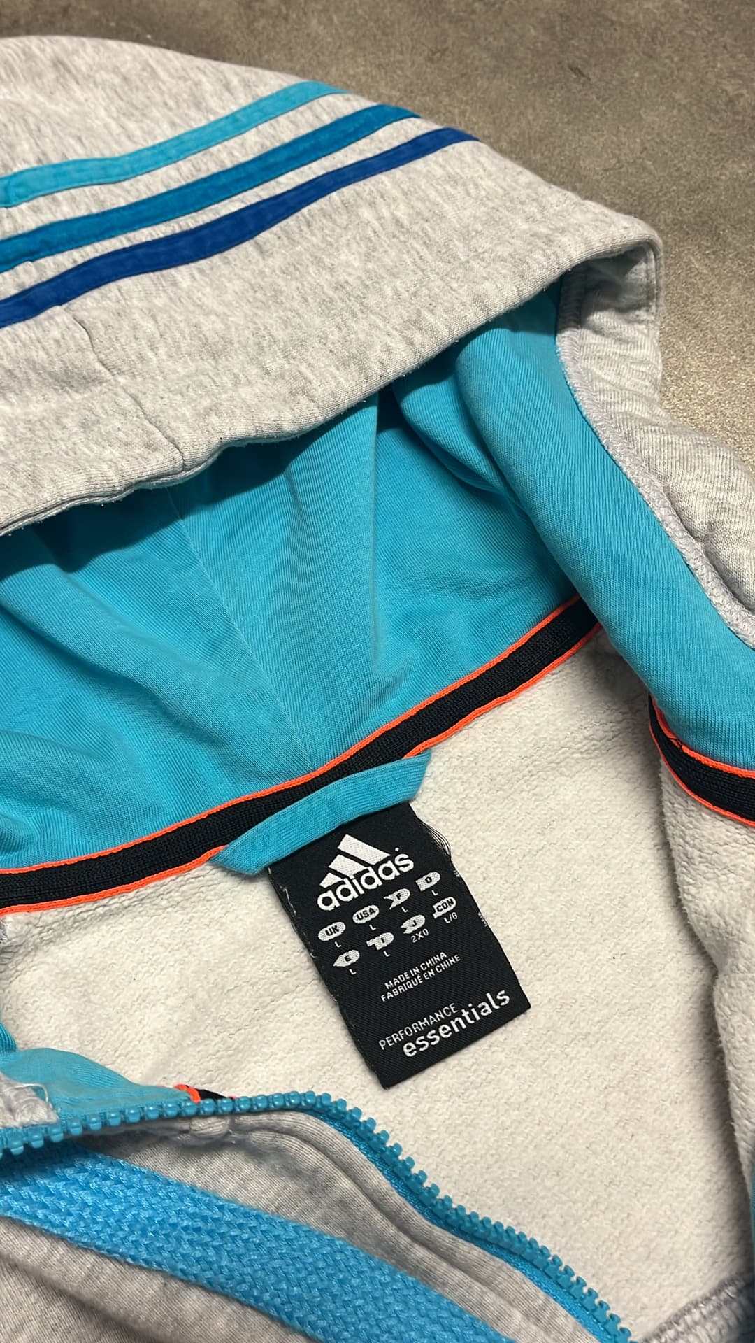Adidas PE Zip-Up Grey/Blue — 5