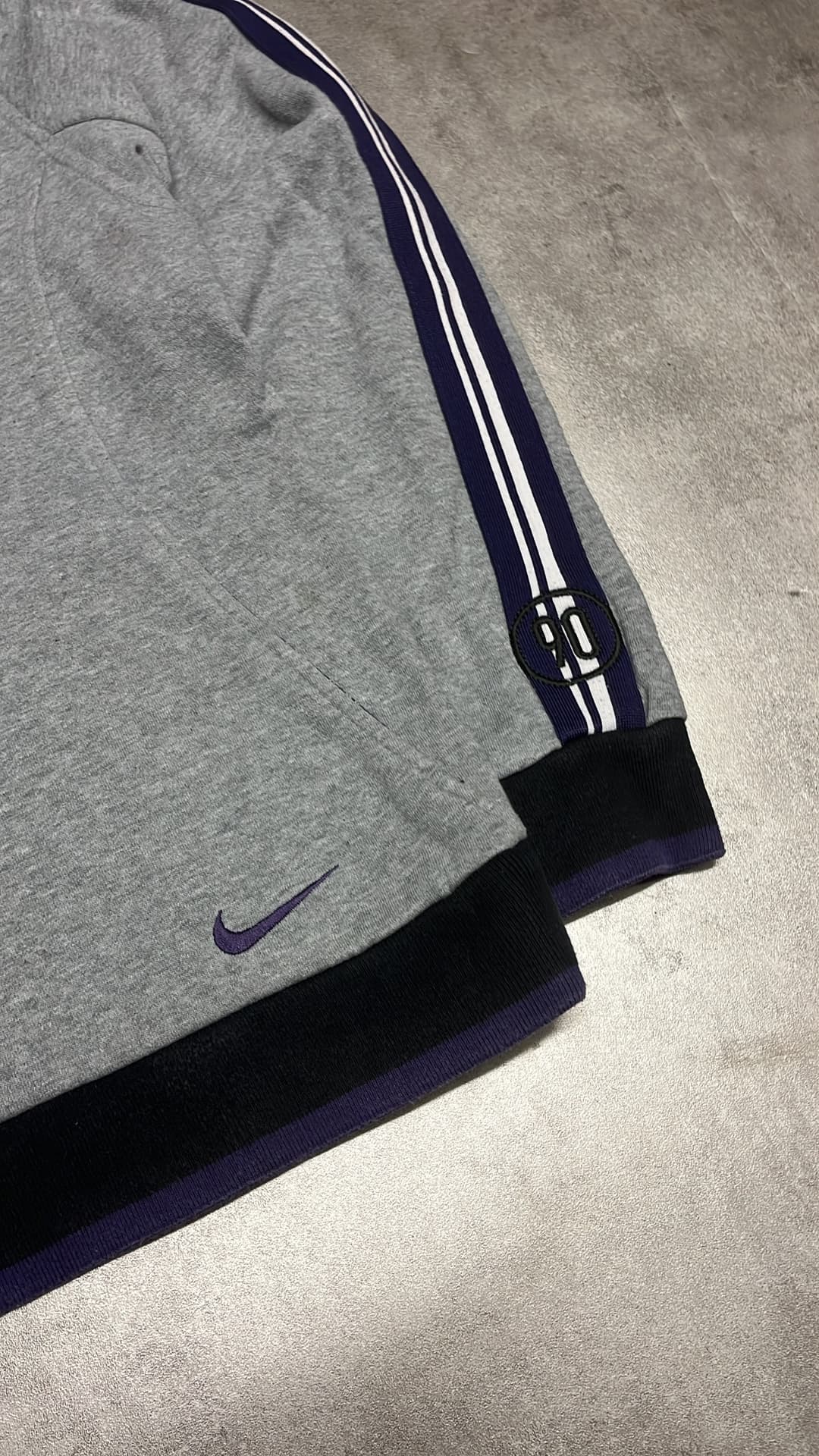 Nike T90 Hoodie Grey/Purple — 3