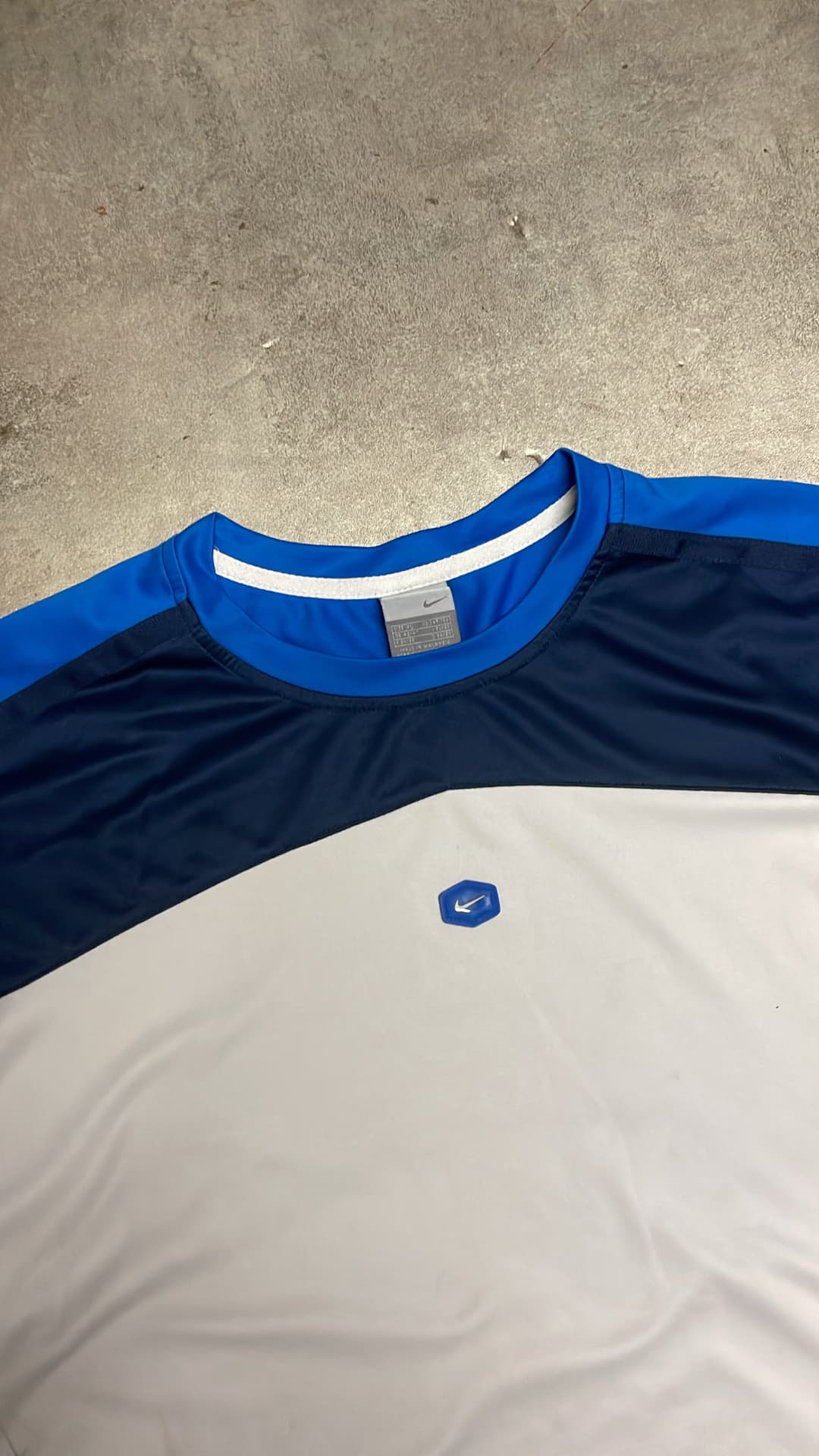 Nike Hex T-Shirt White/Navy — 3